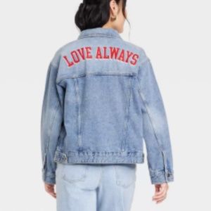 NWT Target Love Always Denim Jacket, size medium